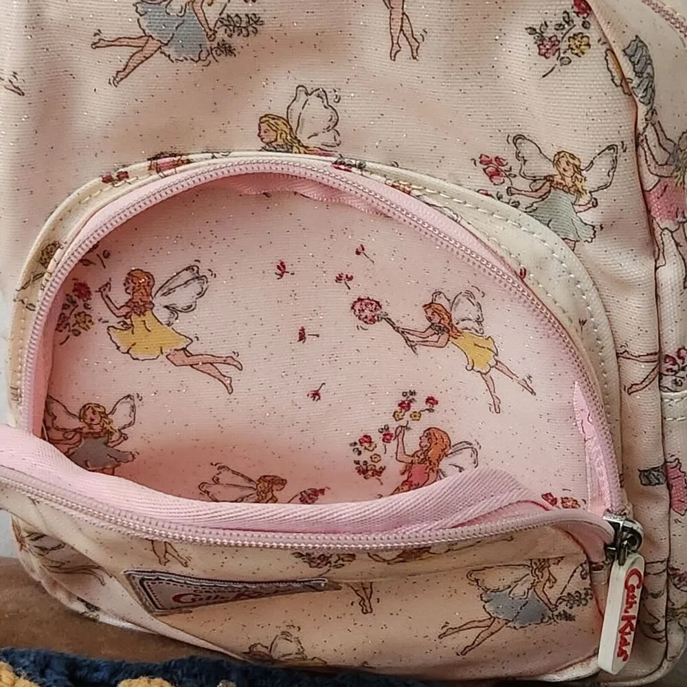 Cath Kidston Kids Girls Mini Backpack Rucksack Pink Fairy Ballerina Oilcloth- F6
